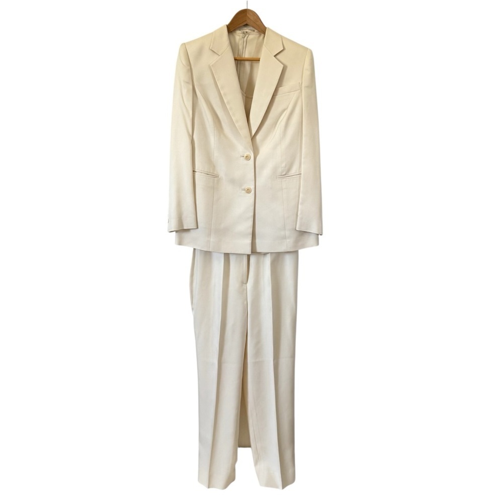 Wendy Harrison‎ Beverly Hills Bespoke Cream Suit Bridal Old Money Preppy 6/8